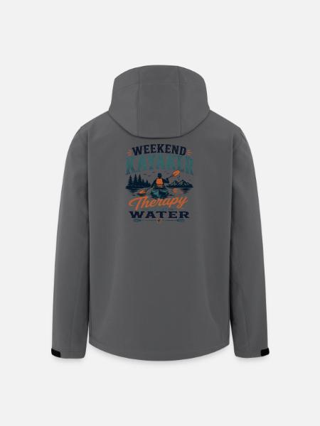 Wochenend-Kajakfahrer-Therapie auf dem Wasser - Recycelte Männer Softshell-Jacke von Stanley/Stella - Anthrazit