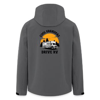 Cool Grandpas Wohnmobil - Recycelte Männer Softshell-Jacke von Stanley/Stella - Anthrazit - Hinten - AI Model Male 185 light (185cm)