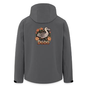  DODO Dodo Vogel Retro Blumen Ausgestorbenes Tier - Recycelte Männer Softshell-Jacke von Stanley/Stella - Anthrazit - Hinten - AI Model Male 185 light (185cm)