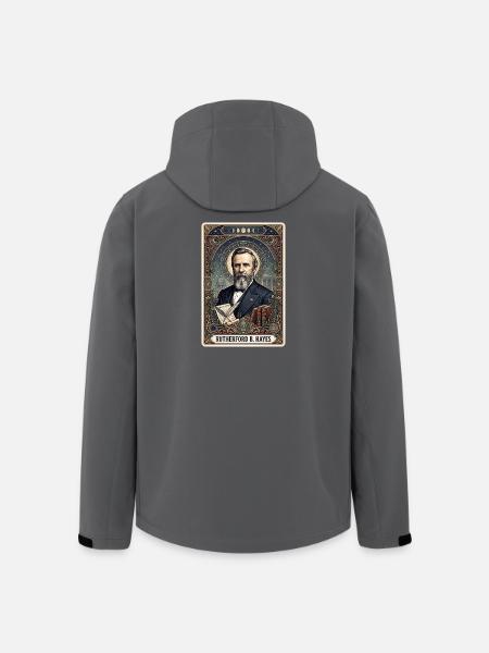 Rutherford B. Hayes Tarot Card - Men’s Recycled Softshell Jacket by Stanley/Stella - anthracite