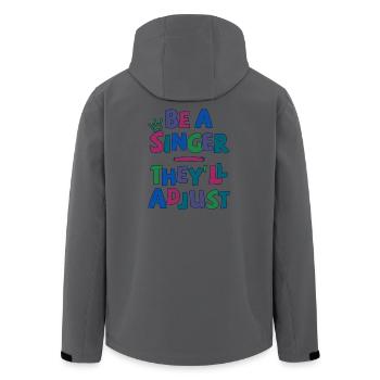 Be a Singer. They'll adjust - Men’s Recycled Softshell Jacket by Stanley/Stella - anthracite - Back - AI Model Male 185 light (185cm)