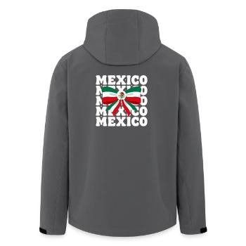 MEXICO Mexikanische Flagge Nationalstolz - Recycelte Männer Softshell-Jacke von Stanley/Stella - Anthrazit - Hinten - AI Model Male 185 light (185cm)