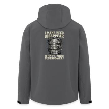 I Make Beer Disappear Craft Beer - Recycelte Männer Softshell-Jacke von Stanley/Stella - Anthrazit - Hinten - AI Model Male 185 light (185cm)