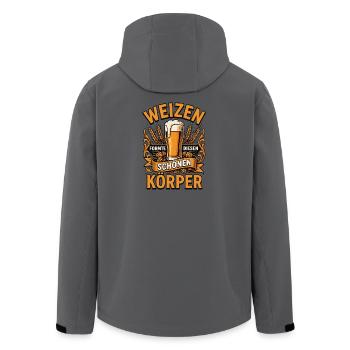 Weizen Formte Diesen Schönen Körper - Recycelte Männer Softshell-Jacke von Stanley/Stella - Anthrazit - Hinten - AI Model Male 185 light (185cm)