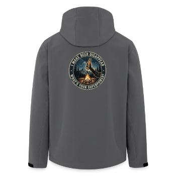I Make Beer Disappear Craft Beer - Men’s Recycled Softshell Jacket by Stanley/Stella - anthracite - Back - AI Model Male 185 light (185cm)