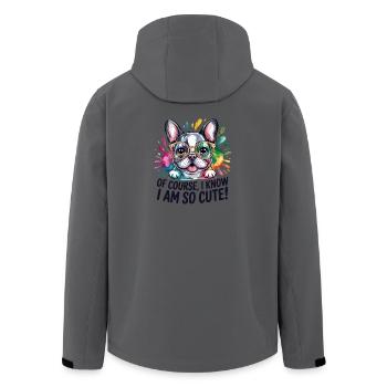 Of Course I Know I Am So Cute Lustige - Men’s Recycled Softshell Jacket by Stanley/Stella - anthracite - Back - AI Model Male 185 light (185cm)