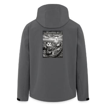Undiagnosed but something ain't right - Men’s Recycled Softshell Jacket by Stanley/Stella - anthracite - Back - AI Model Male 185 light (185cm)