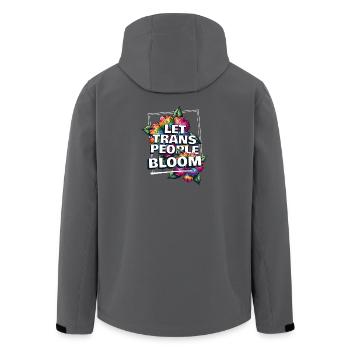 Trans Pride Bloom - Men’s Recycled Softshell Jacket by Stanley/Stella - anthracite - Back - AI Model Male 185 light (185cm)