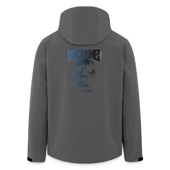 Unchained Skull Breaks Limits - Men’s Recycled Softshell Jacket by Stanley/Stella - anthracite - Back - AI Model Male 185 light (185cm)