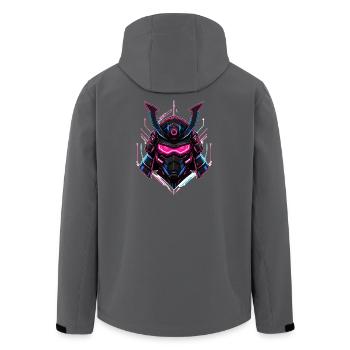 Neon Samurai Helmet - Men’s Recycled Softshell Jacket by Stanley/Stella - anthracite - Back - AI Model Male 185 light (185cm)
