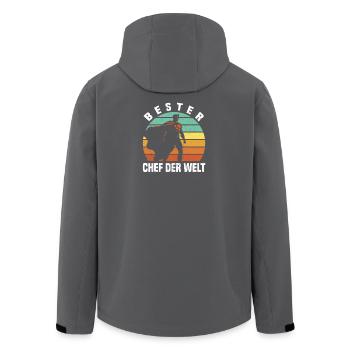 Bester Chef der Welt - Recycelte Männer Softshell-Jacke von Stanley/Stella - Anthrazit - Hinten - AI Model Male 185 light (185cm)