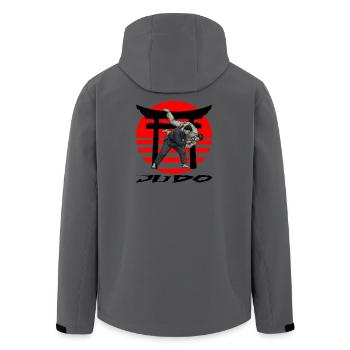 Judo - Recycelte Männer Softshell-Jacke von Stanley/Stella - Anthrazit - Hinten - AI Model Male 185 light (185cm)