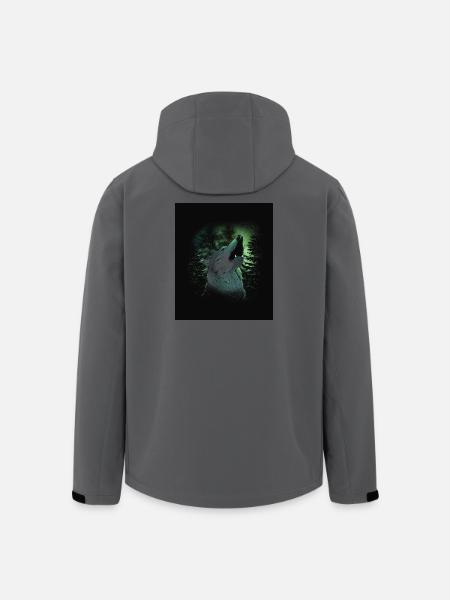 Wolfsruf im Nordlicht - Recycelte Männer Softshell-Jacke von Stanley/Stella - Anthrazit