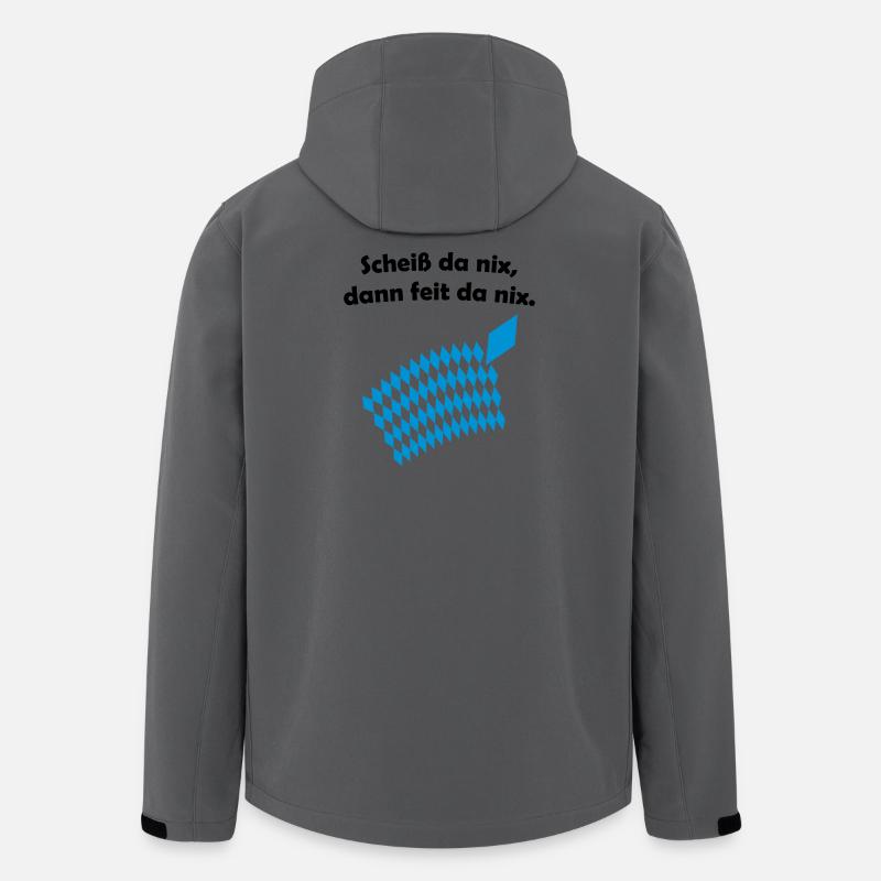 Bayerisches Scheiß da nix Design - Recycelte Männer Softshell-Jacke von Stanley/Stella - Anthrazit