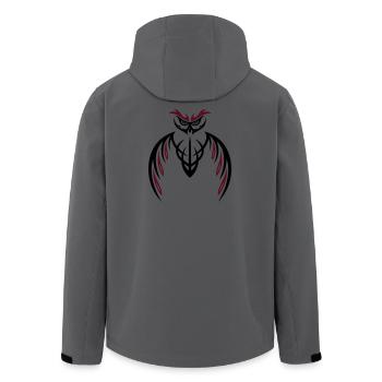 Tribal Eule, tattoo owl - Recycelte Männer Softshell-Jacke von Stanley/Stella - Anthrazit - Hinten - AI Model Male 185 light (185cm)