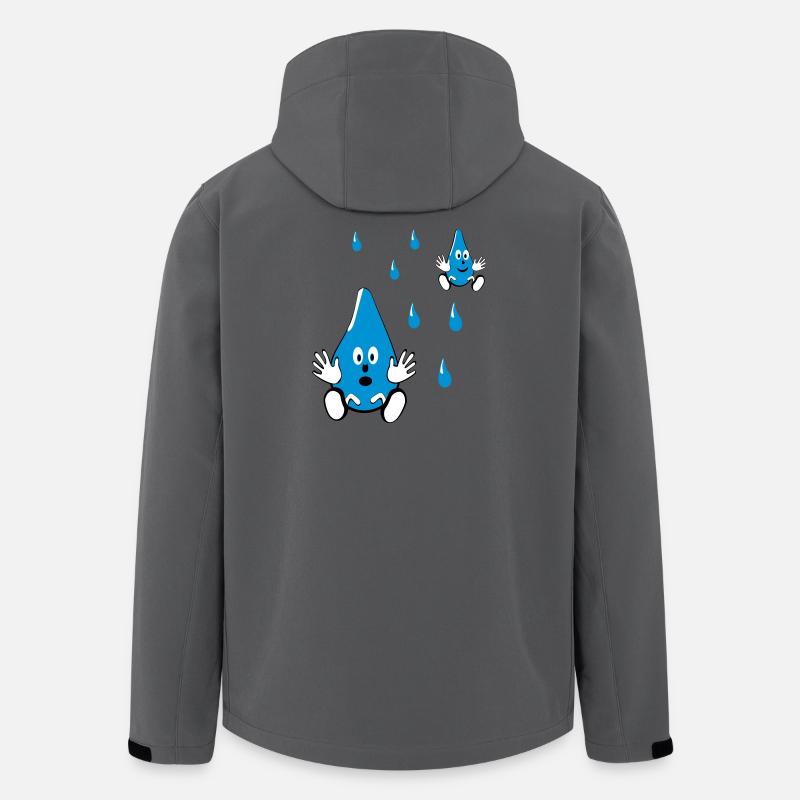 Kleine Wassertropfen Freunde - Recycelte Männer Softshell-Jacke von Stanley/Stella - Anthrazit