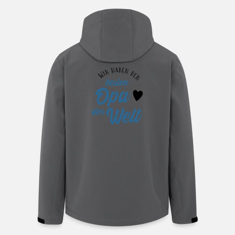 Wir haben den besten Opa der Welt - Recycelte Männer Softshell-Jacke von Stanley/Stella - Anthrazit