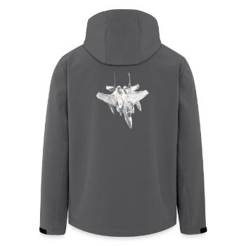 F15-Jagdflugzeugpilot-Luftfahrtshirt-Geschenkidee - Recycelte Männer Softshell-Jacke von Stanley/Stella - Anthrazit - Hinten - AI Model Male 185 light (185cm)