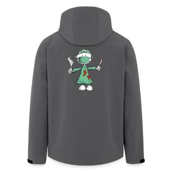 Doctor Surgeon Stick Figure Professions Cartoon - Men’s Recycled Softshell Jacket by Stanley/Stella - anthracite - Back - AI Model Male 185 light (185cm)
