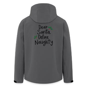 Dear Santa Define Naughty Christmas Design - Recycelte Männer Softshell-Jacke von Stanley/Stella - Anthrazit - Hinten - AI Model Male 185 light (185cm)