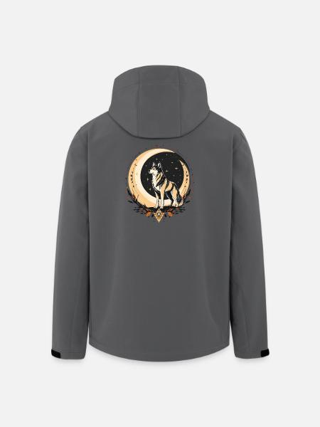 Boho Wolf - Recycelte Männer Softshell-Jacke von Stanley/Stella - Anthrazit