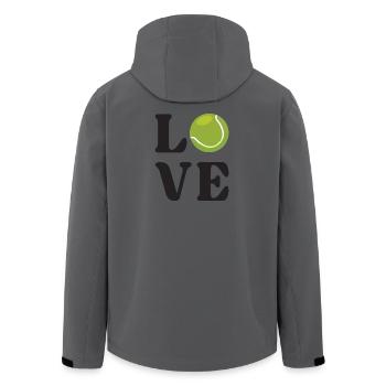 Tennisliebhaber - Recycelte Männer Softshell-Jacke von Stanley/Stella - Anthrazit - Hinten - AI Model Male 185 light (185cm)