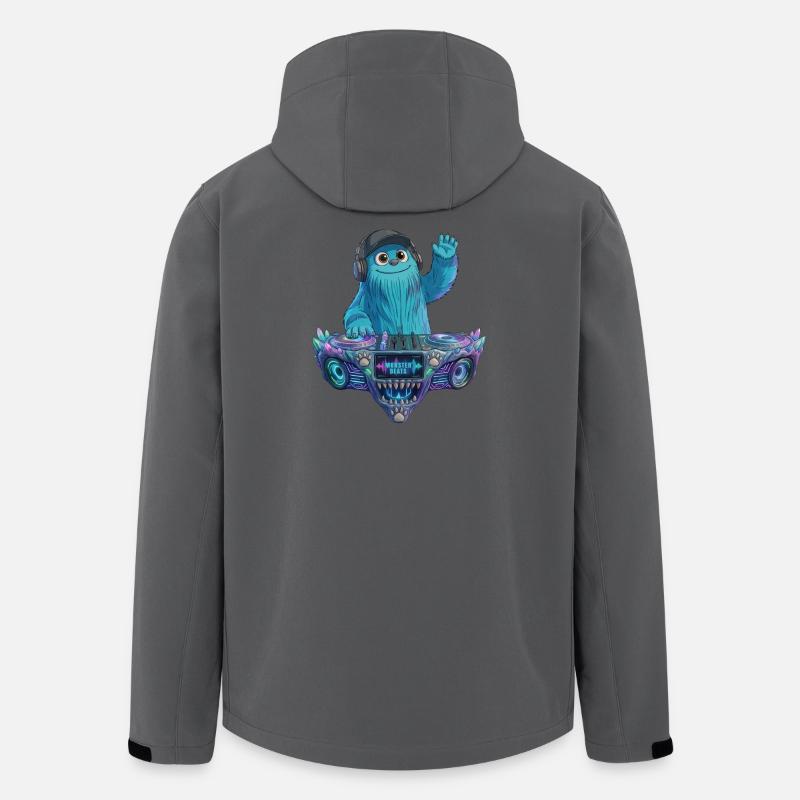 DJ Fluffo - Monster Beats - Fluffonster Design - Recycelte Männer Softshell-Jacke von Stanley/Stella - Anthrazit