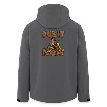 Dub It Now Wood Reggae - Men’s Recycled Softshell Jacket by Stanley/Stella - anthracite - Back - AI Model Male 185 light (185cm)