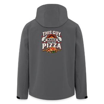 Dieser Typ macht die beste Pizza - Recycelte Männer Softshell-Jacke von Stanley/Stella - Anthrazit - Hinten - AI Model Male 185 light (185cm)
