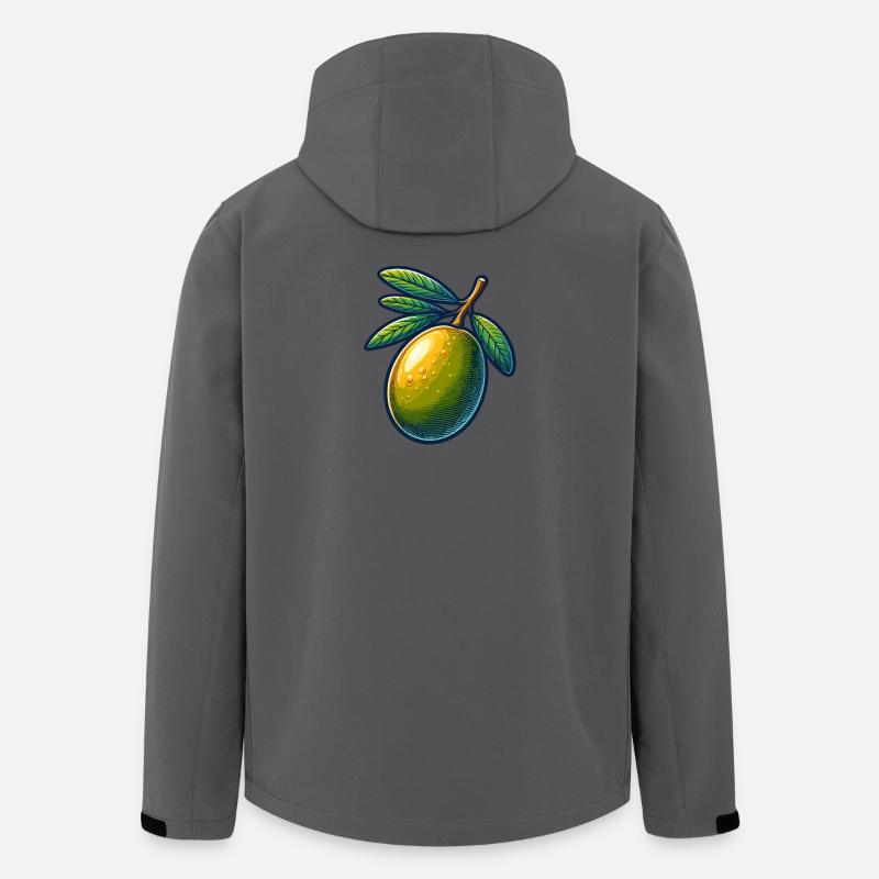 Erfrischende Olivenillustration - Recycelte Männer Softshell-Jacke von Stanley/Stella - Anthrazit
