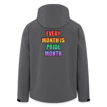 Every Month is Pride Month LGBTQ Slogan - Men’s Recycled Softshell Jacket by Stanley/Stella - anthracite - Back - AI Model Male 185 light (185cm)