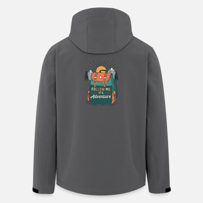 Follow Me Backpacking Abenteuer - Recycelte Männer Softshell-Jacke von Stanley/Stella - Anthrazit