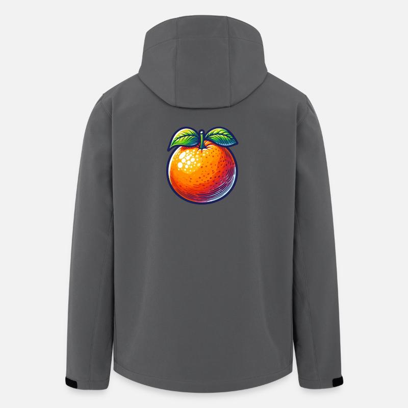 Orange Pop Art Fruchtig - Recycelte Männer Softshell-Jacke von Stanley/Stella - Anthrazit