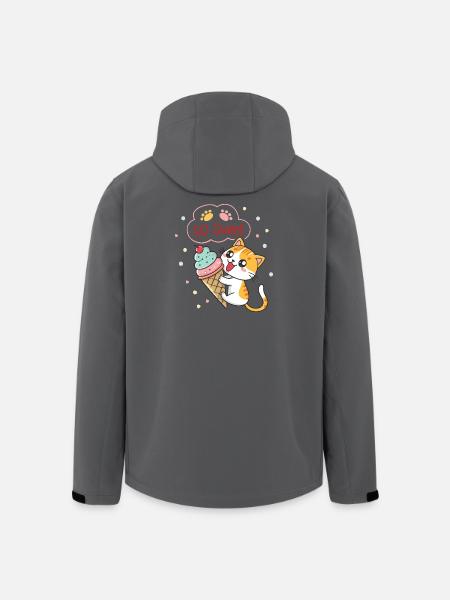 Chat gourmand avec glace pastel - Men’s Recycled Softshell Jacket by Stanley/Stella - anthracite