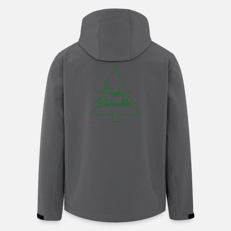 Frohe Weihnachten Tannenbaum modern - Recycelte Männer Softshell-Jacke von Stanley/Stella - Anthrazit