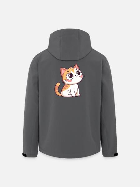 Curious Kitten - Men’s Recycled Softshell Jacket by Stanley/Stella - anthracite