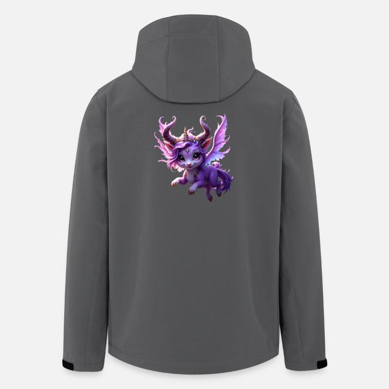 Lila Drache mit Krone - Recycelte Männer Softshell-Jacke von Stanley/Stella - Anthrazit