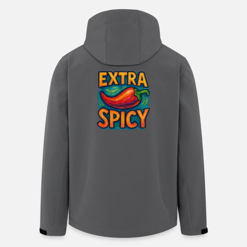 Extra scharfe Chili-Pop-Kunst - Recycelte Männer Softshell-Jacke von Stanley/Stella - Anthrazit