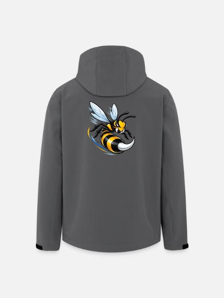 Dynamic wasp in flight - Men’s Recycled Softshell Jacket by Stanley/Stella - anthracite