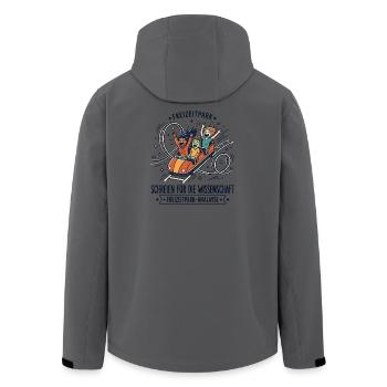 Freizeitpark Achterbahn Humor - Recycelte Männer Softshell-Jacke von Stanley/Stella - Anthrazit - Hinten - AI Model Male 185 light (185cm)