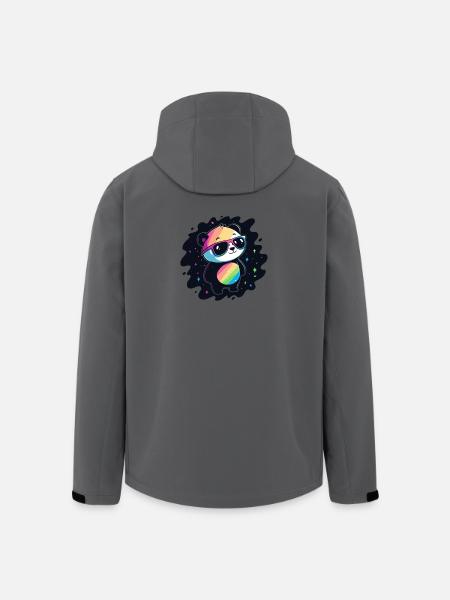 Panda Rainbow Galaxy Cool Glasses - Men’s Recycled Softshell Jacket by Stanley/Stella - anthracite