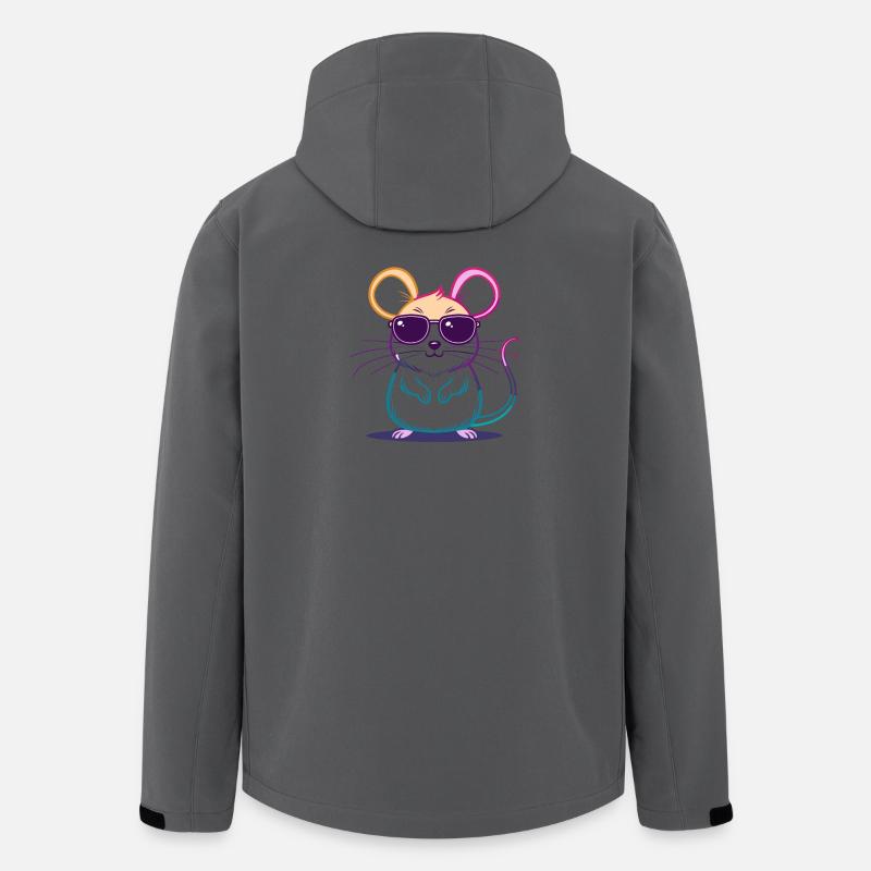 Rainbow Mouse Glasses - Men’s Recycled Softshell Jacket by Stanley/Stella - anthracite