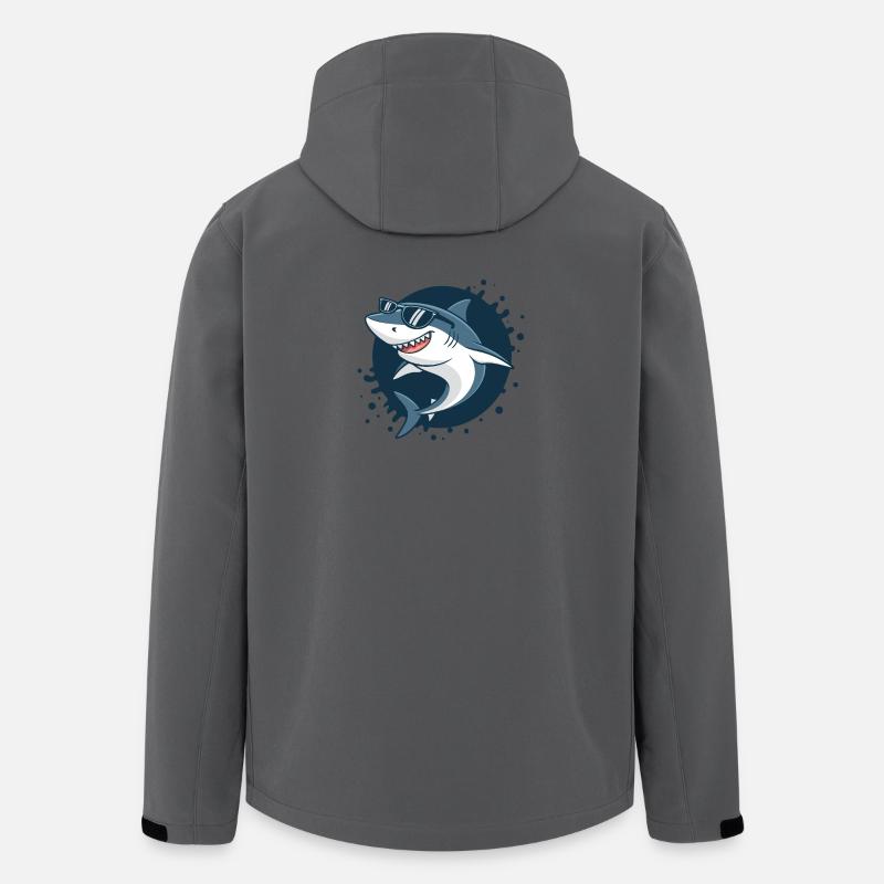 Requin Lunettes Soleil Stylé - Veste softshell homme en polyester recyclé Stanley/Stella - charbon