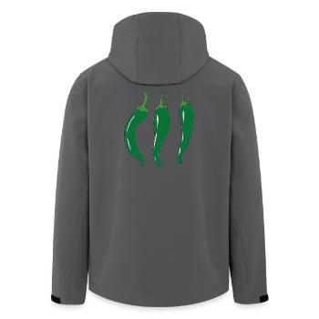 Drei Grüne Chilischoten - Recycelte Männer Softshell-Jacke von Stanley/Stella - Anthrazit - Hinten - AI Model Male 185 light (185cm)