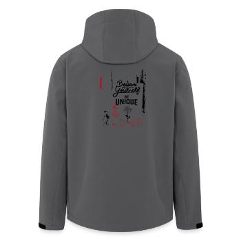 Croyez en vous - Veste softshell homme en polyester recyclé Stanley/Stella - charbon - Dos - AI Model Male 185 light (185cm)