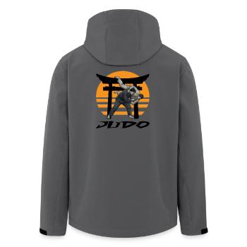 Judo - Recycelte Männer Softshell-Jacke von Stanley/Stella - Anthrazit - Hinten - AI Model Male 185 light (185cm)