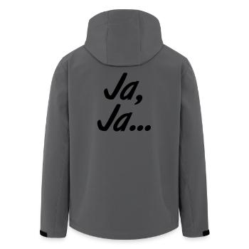 Ja, Ja... - Recycelte Männer Softshell-Jacke von Stanley/Stella - Anthrazit - Hinten - AI Model Male 185 light (185cm)