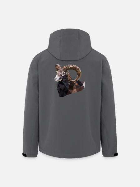 Steinbock, Sternzeichen, Alpen, Berge, Schweiz - Recycelte Männer Softshell-Jacke von Stanley/Stella - Anthrazit