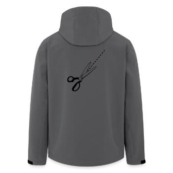 Schnitt-Logo-Schneider - Recycelte Männer Softshell-Jacke von Stanley/Stella - Anthrazit - Hinten - AI Model Male 185 light (185cm)