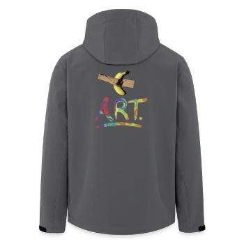 Banana ART - Men’s Recycled Softshell Jacket by Stanley/Stella - anthracite - Back - AI Model Male 185 light (185cm)